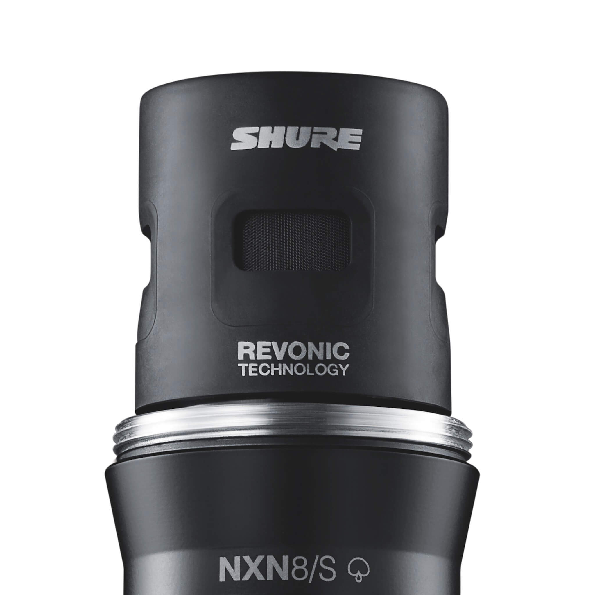 Shure QLXD2/N8SB - Handheld Transmitter with Nexadyne 8/S Mic Capsule, closeup view