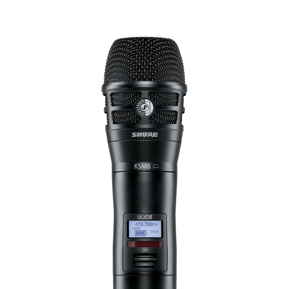 Shure ULXD2/K8 - Digital Handheld Transmitter with KSM8 Capsule, closeup