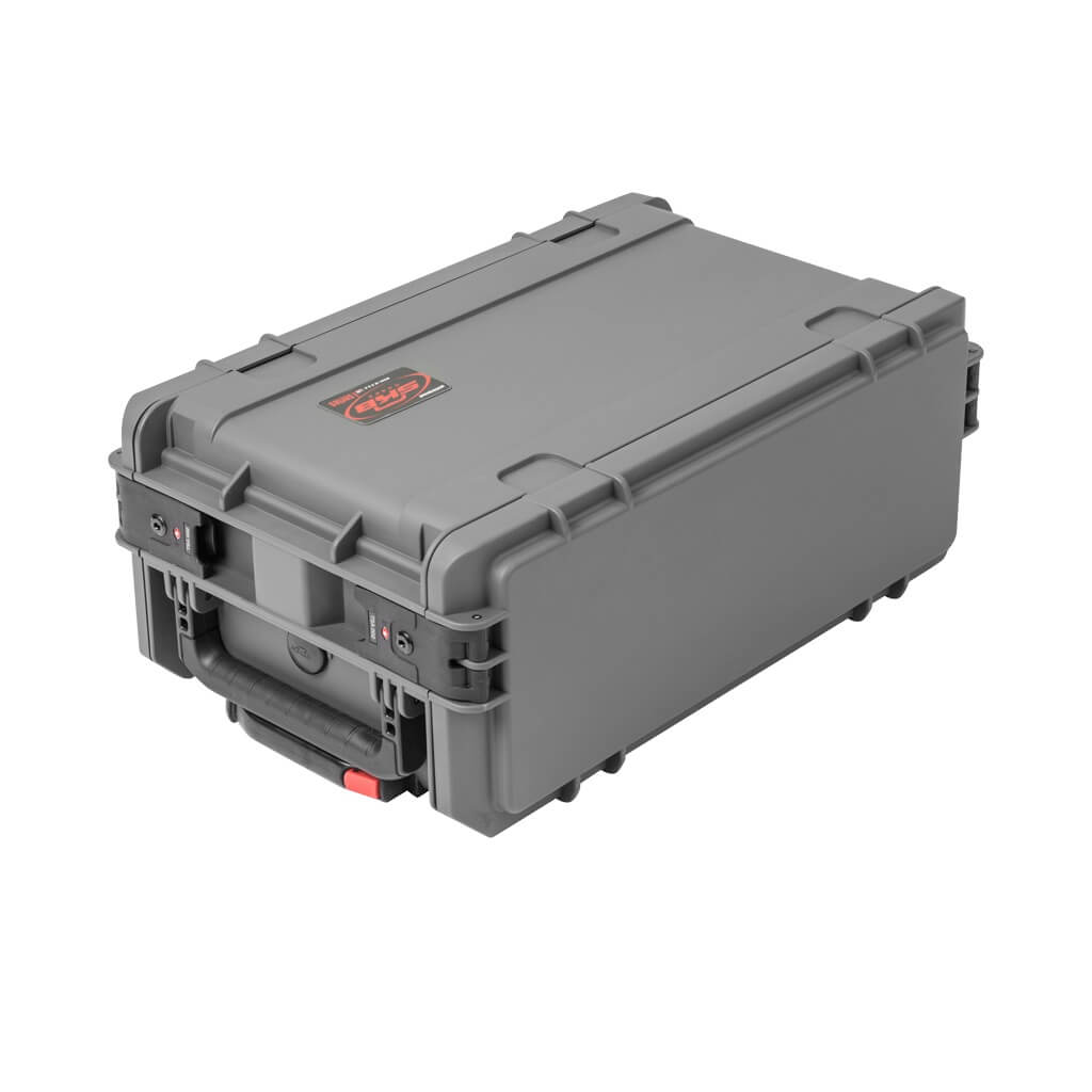 SKB Cases 3i-4U11G-W - 4U Injection Molded Carry-On Rack Case, angle closed