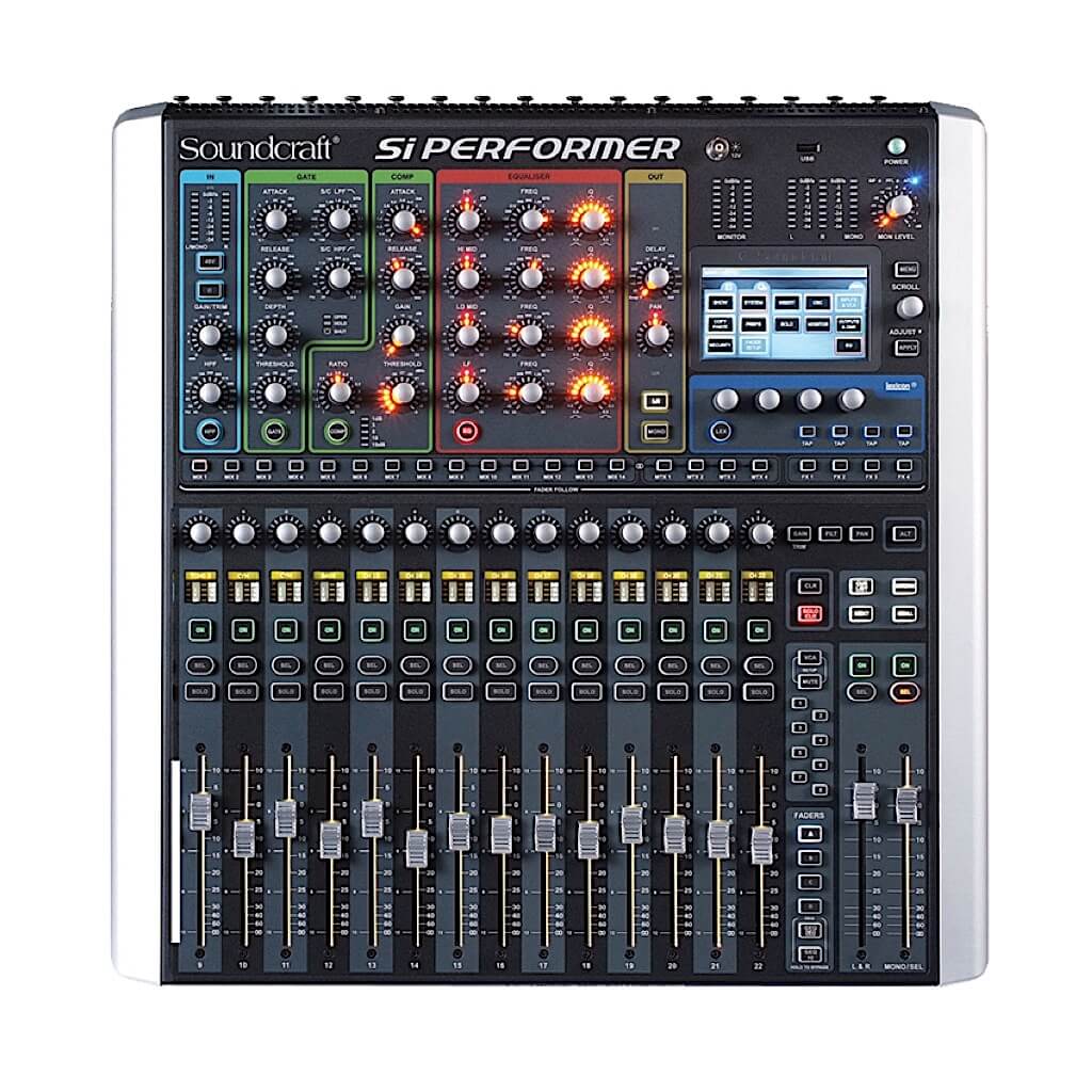 Soundcraft Si Performer 1 - 80-channel Digital Mixer with DMX Control, top