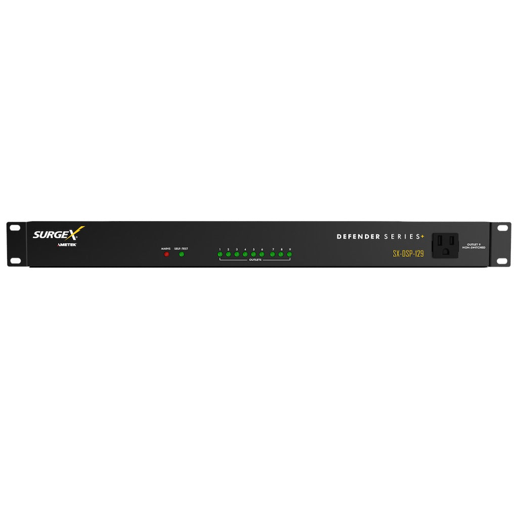 SurgeX SX-DSP-129 - Defender Series+ 12A Rackmount Power Protection, front