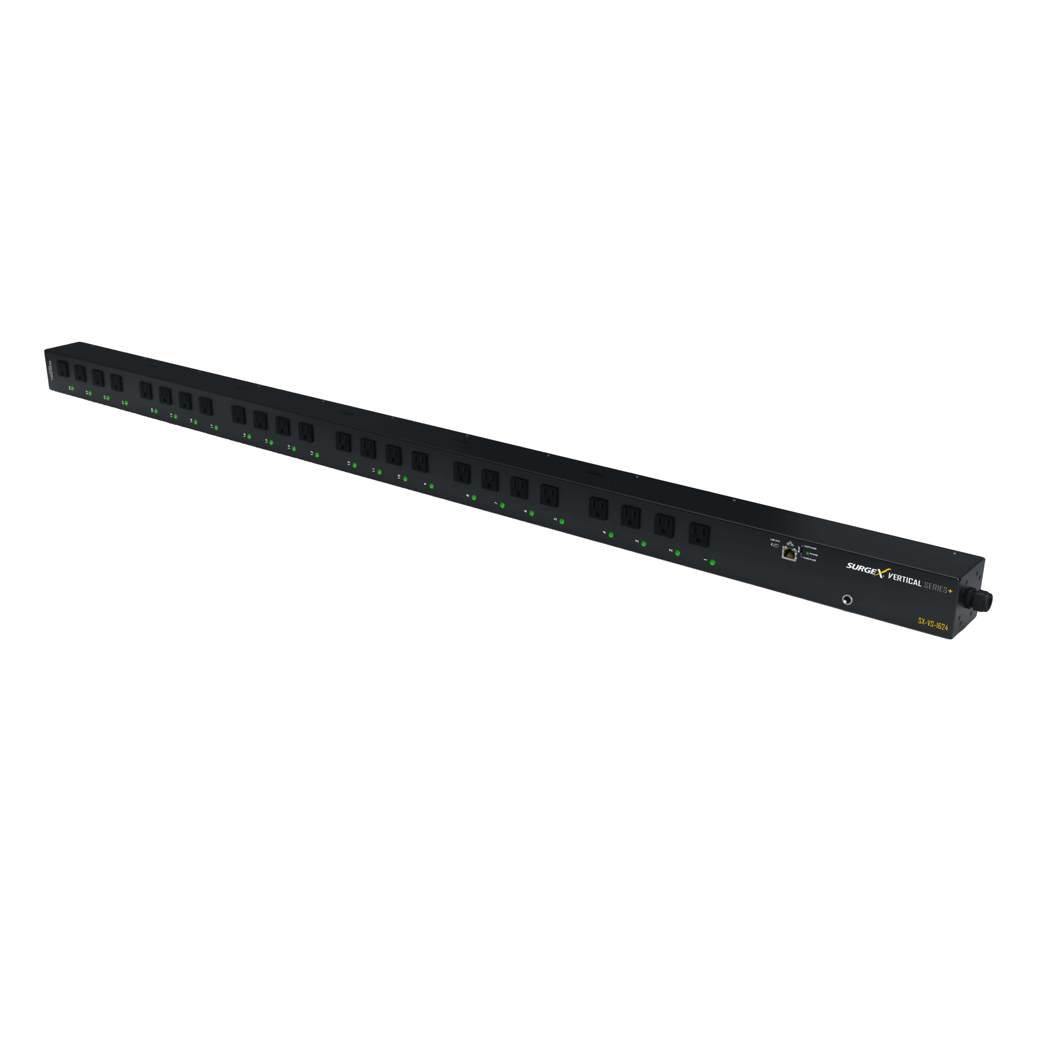 SurgeX SX-VS-1624 - Vertical Series+ 16A 120V 24-Outlet Monitored PDU