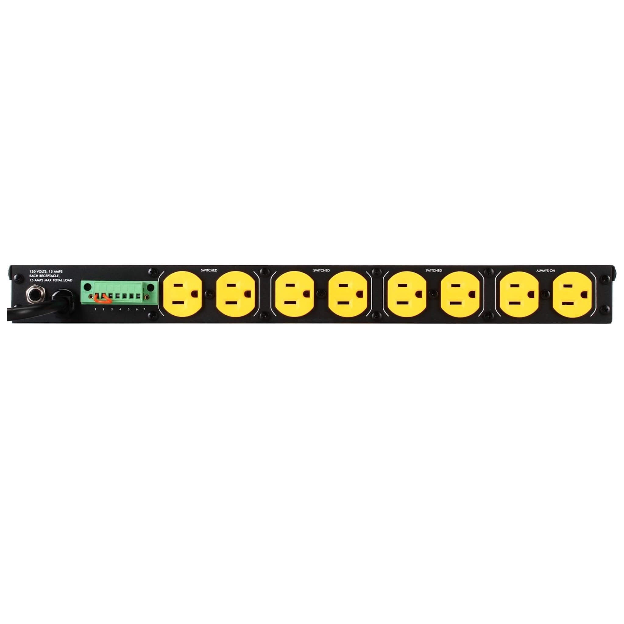 SurgeX SX1115-RT - 15A Rack-mount Surge Elimination with Remote Turn-on, rear