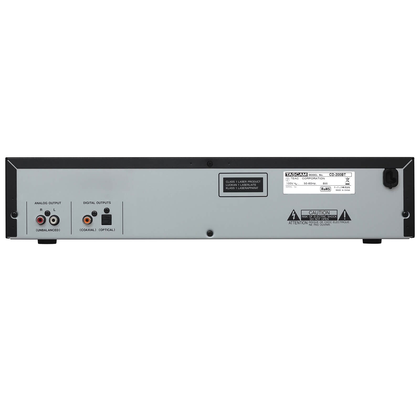 Tascam CD-200BT - Professional CD Player with Bluetooth Receiver, rear