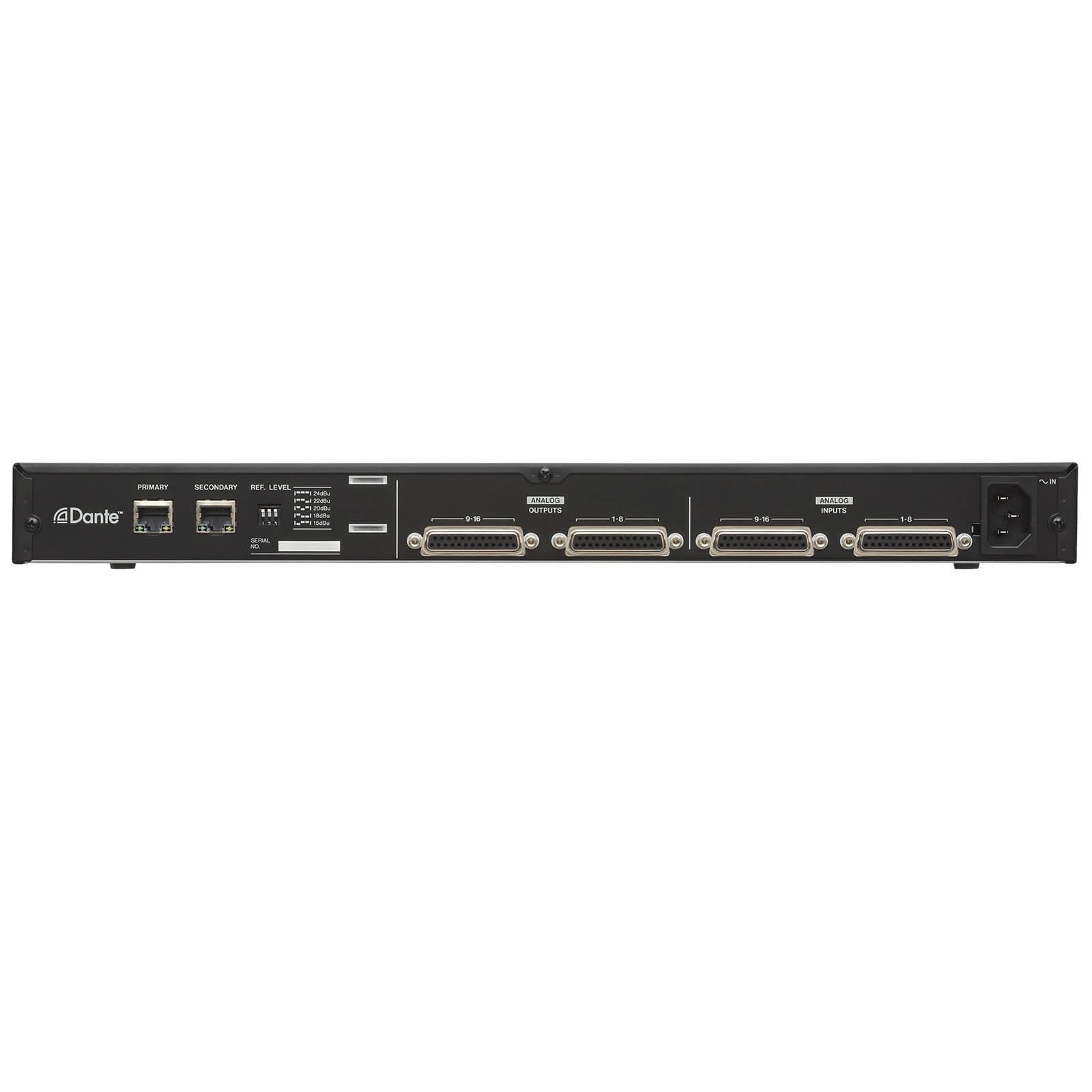 Tascam ML-16D - 16-channel Analog/Dante Converter, rear