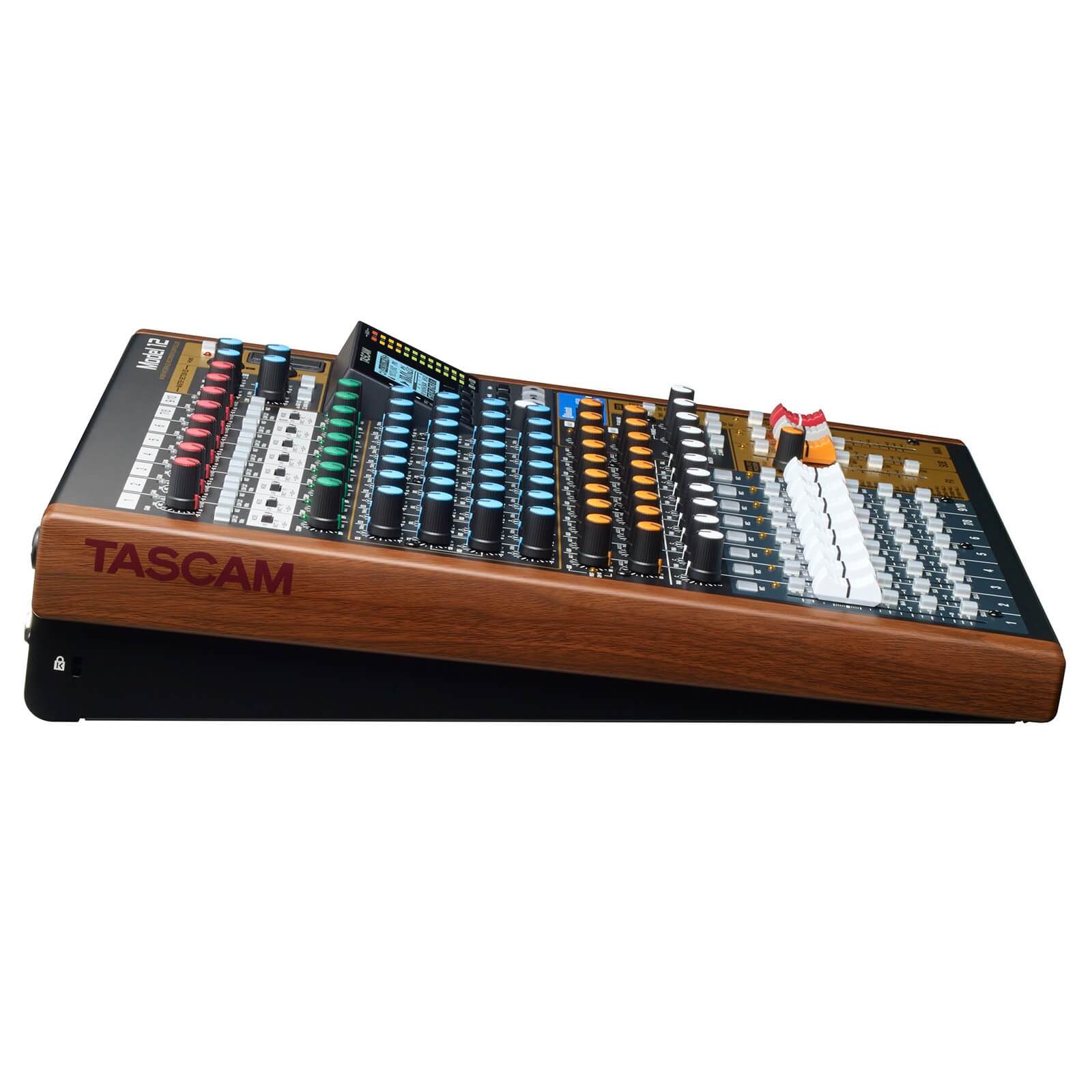 Tascam Model 12 - 12-Track Digital Recording Mixer with DAW Controller, left