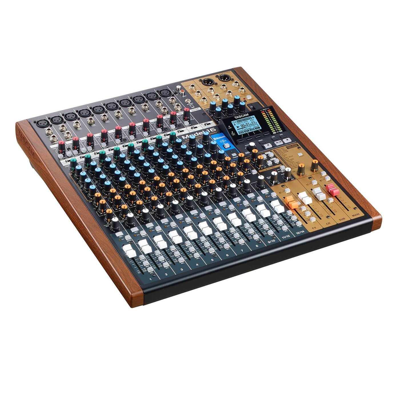 Tascam Model 16 - 16-Track Live Recorder and Mixing Console, angled left