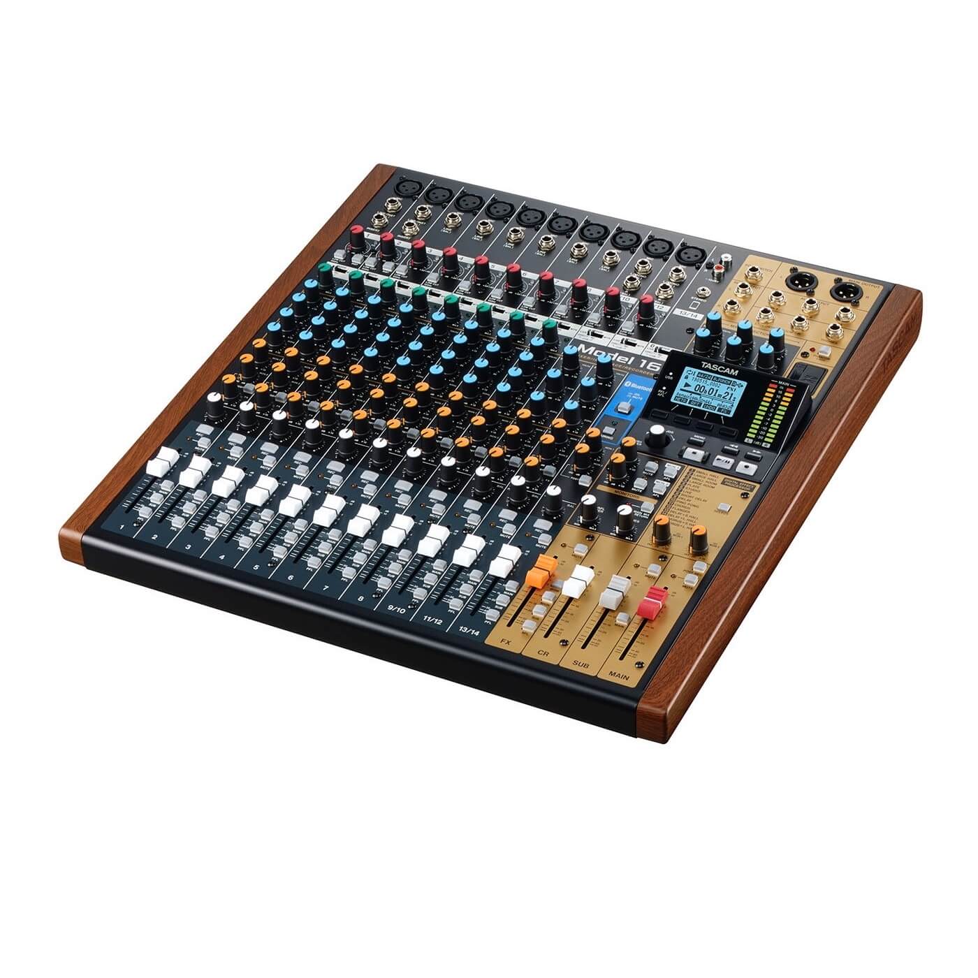 Tascam Model 16 - 16-Track Live Recorder and Mixing Console, angled right
