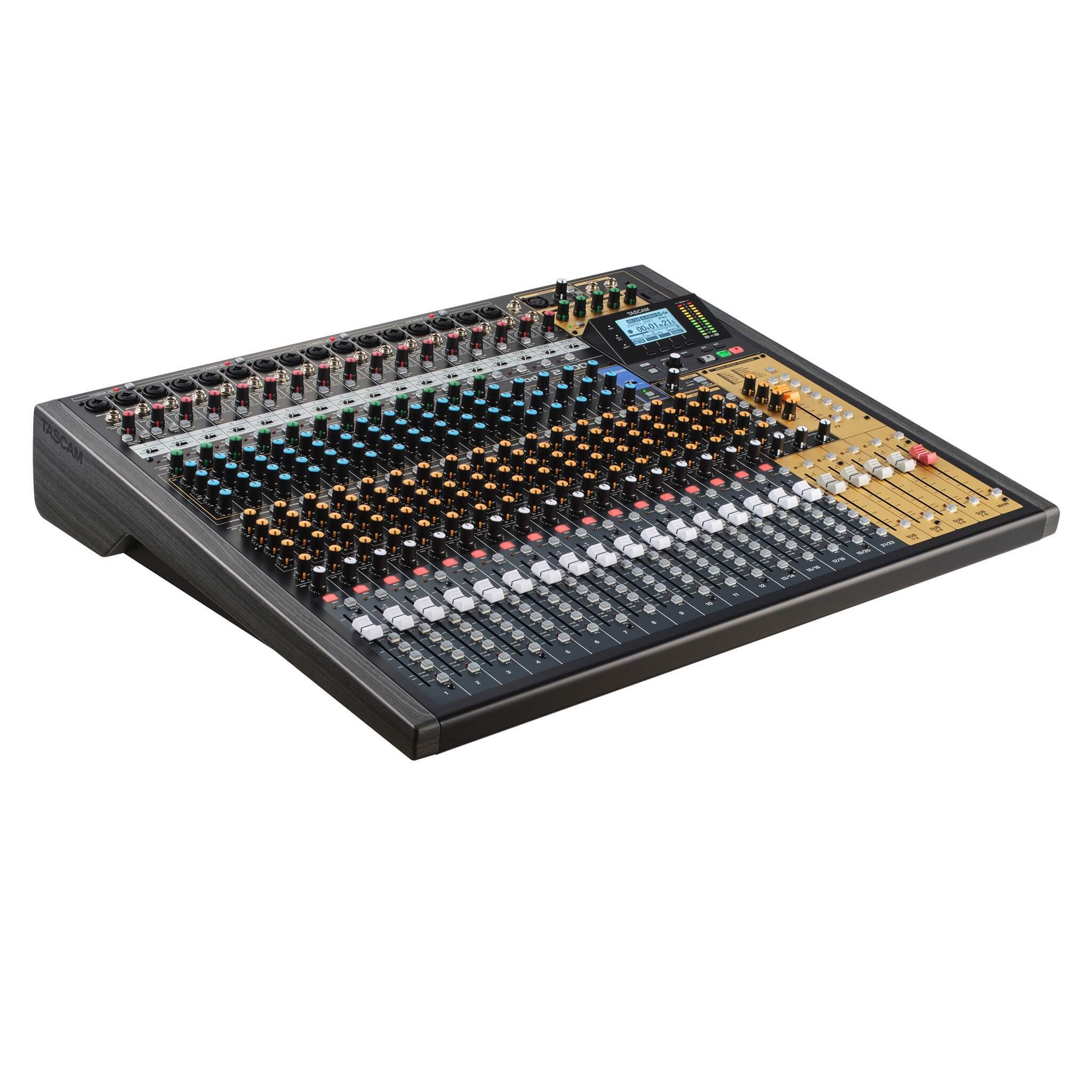 Tascam Model 2400 - 24-Track Analog Recording Console and Live Mixer, angled left