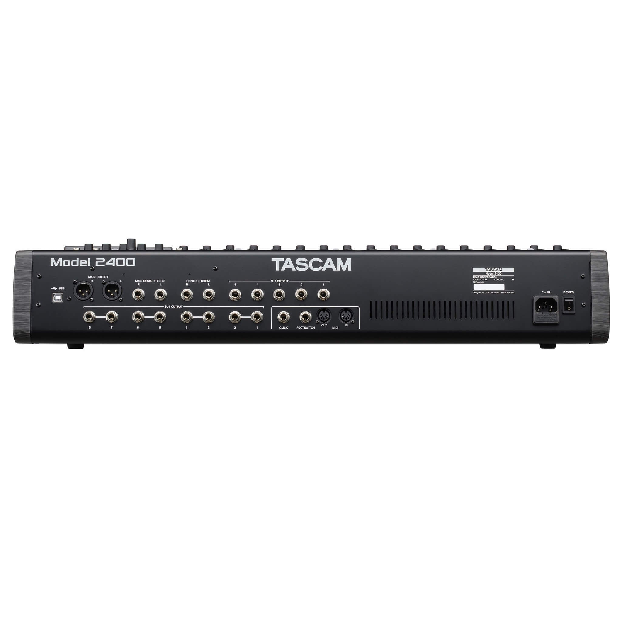 Tascam Model 2400 - 24-Track Analog Recording Console and Live Mixer, rear