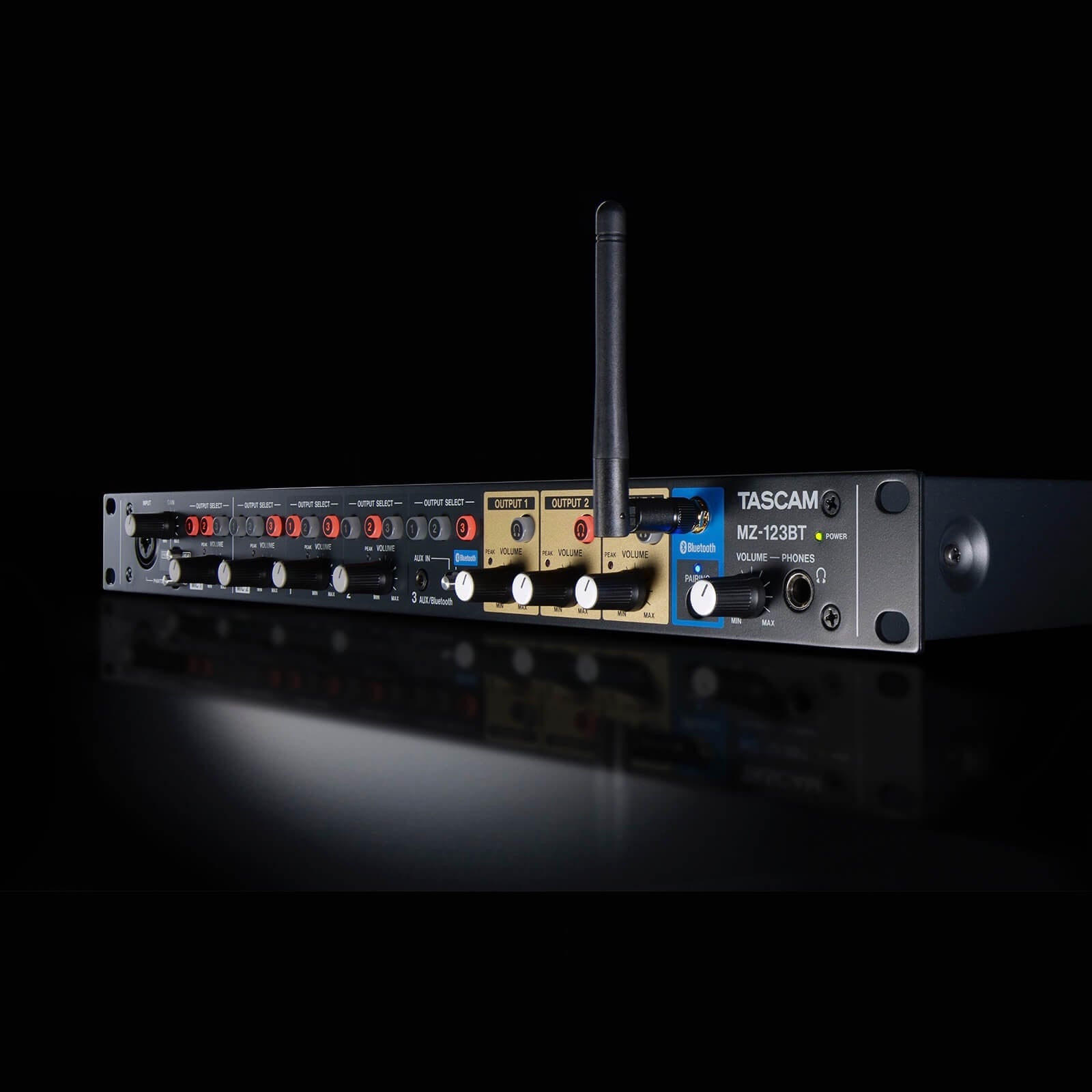 Tascam MZ-123BT - 3-Channel Rackmount Multi-Zone Mixer with Bluetooth
