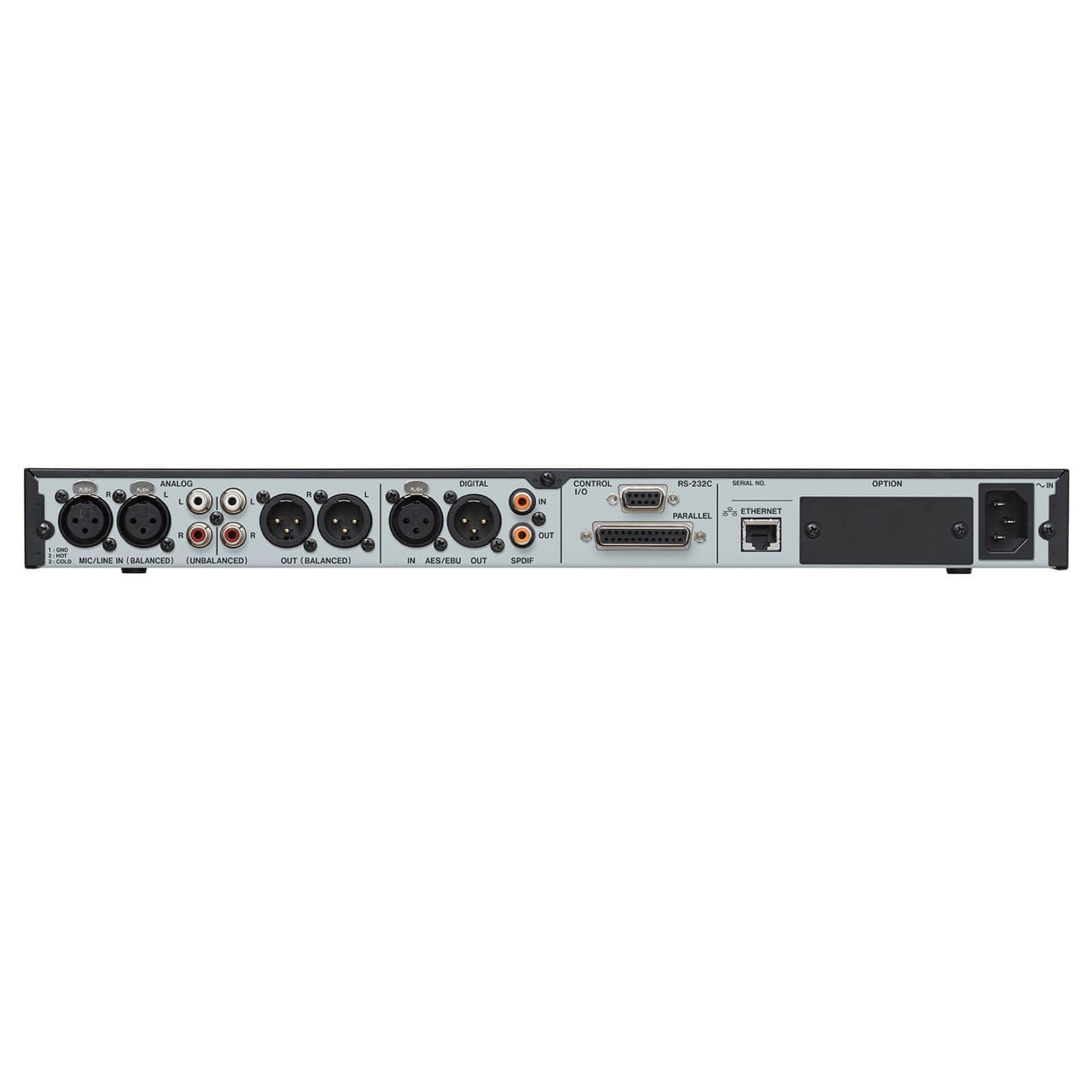 Tascam SS-CDR250N - 2-Channel CD/SD/USB Recorder/Player with Network, rear
