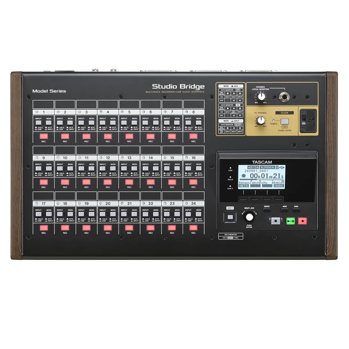 Tascam Studio Bridge - 24-Track Recorder and USB Audio MIDI Interface, top