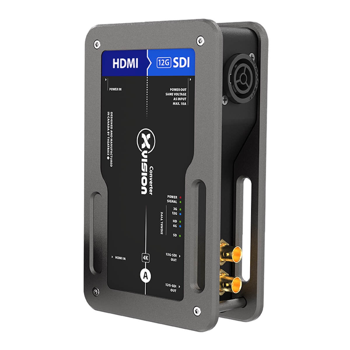 Theatrixx XVVHDMI2SDIT1-12G - xVision Converter HDMI to 12G-SDI with True1, front angle