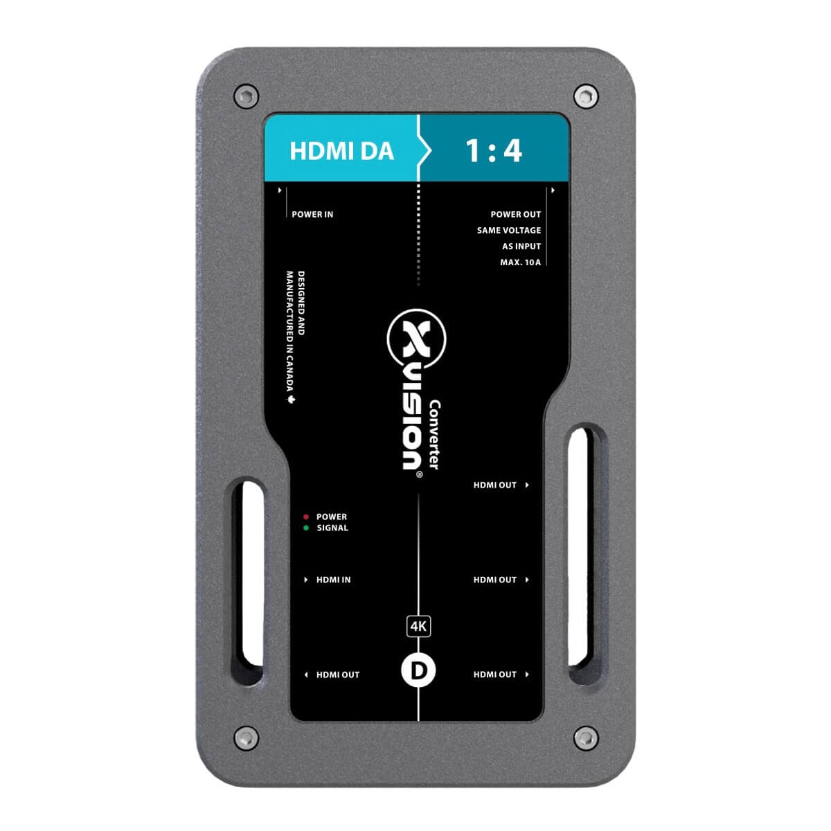 Theatrixx XVVHDMIDA4 - xVision Converter, HDMI Distribution Amp 1:4, front