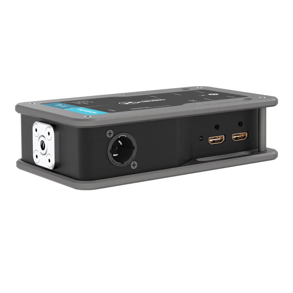 Theatrixx XVVHDMIDA4T1 - xVision Converter HDMI Distribution Amp 1:4 with True1 connector, side angle