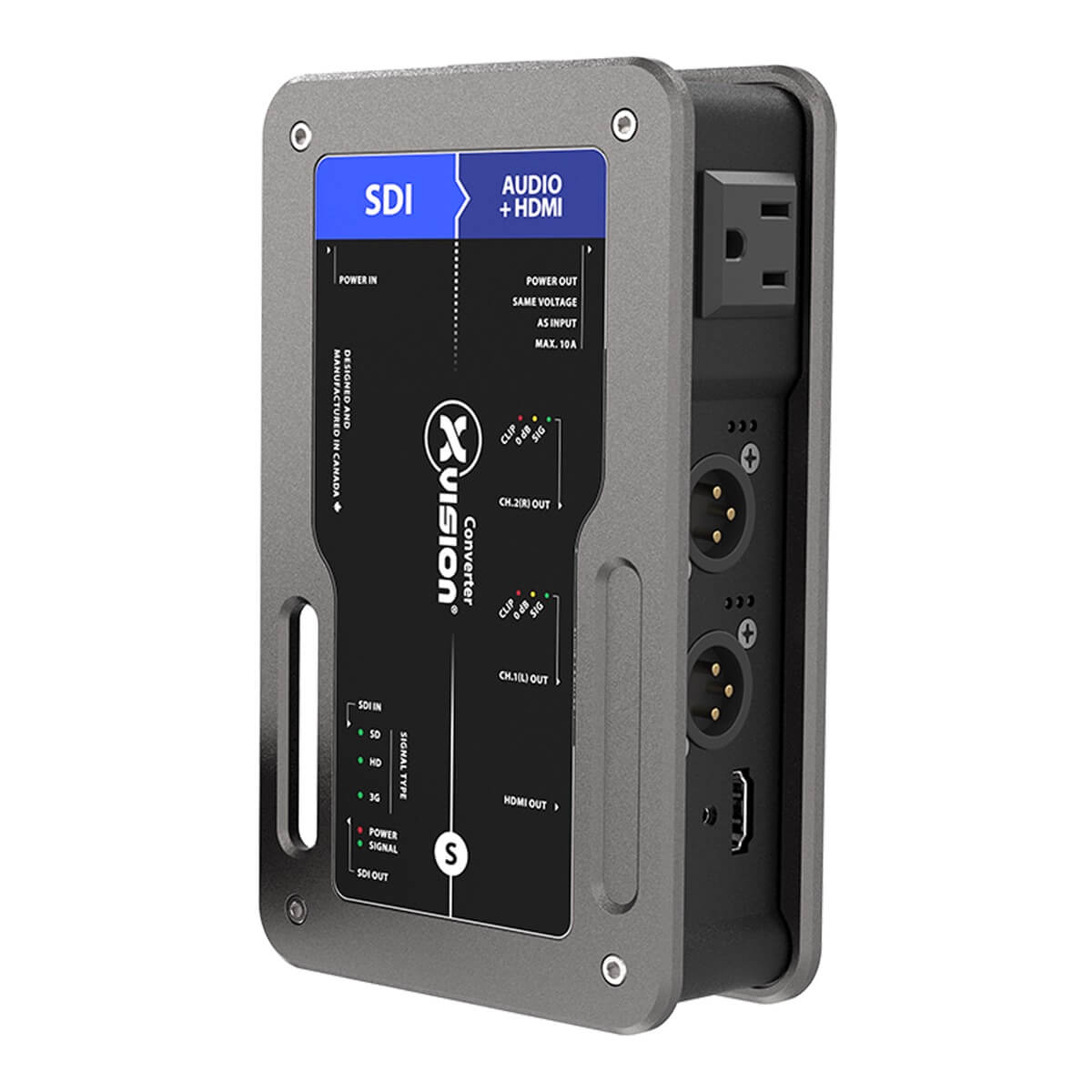 Theatrixx XVVSDI2AUDIO - xVision Converter SDI Audio De-Embedder, front angle