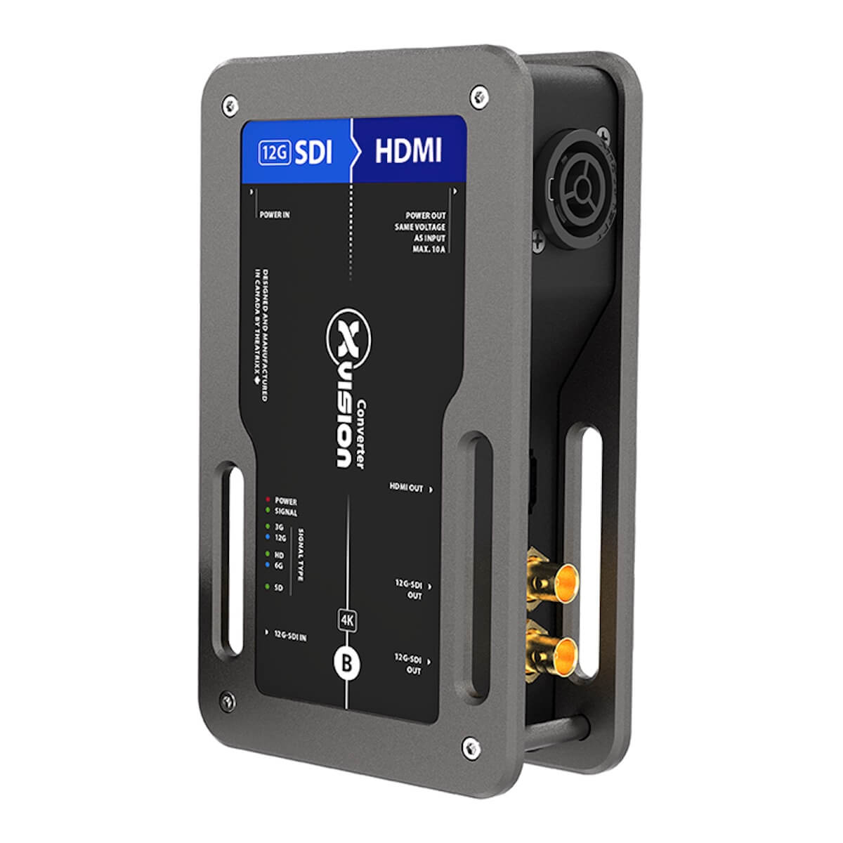Theatrixx XVVSDI2HDMIT1-12G - xVision Converter 12G-SDI to HDMI True1, front angle