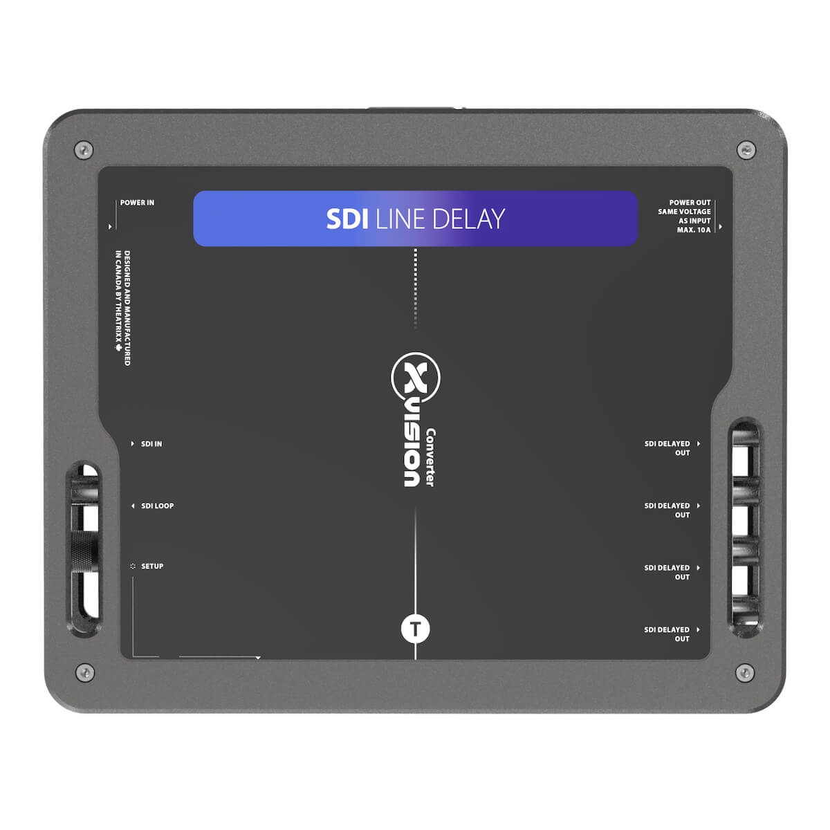 Theatrixx XVVSDIDLY - xVision Converter, 3G-SDI Line Delay with True1 connector, front