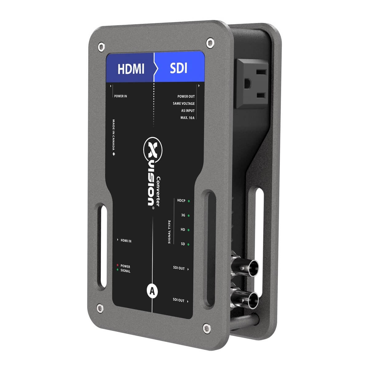 Theatrixx xVision XVV-HDMI2SDI - HDMI to SDI Video Converter, face angle