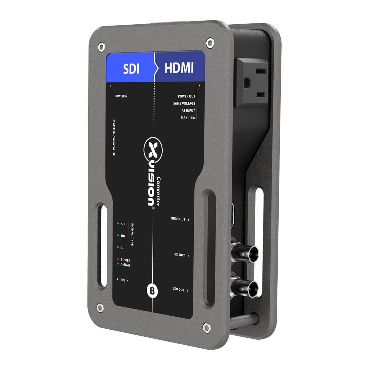 Theatrixx xVision XVV-SDI2HDMI - SDI to HDMI Video Converter, face angle