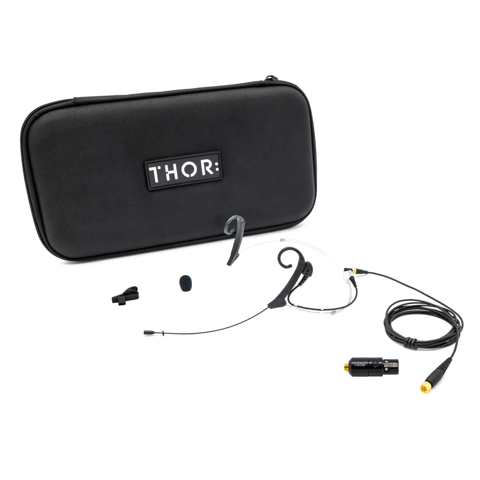 THOR Shadow SH20-BLK-MD-TA4F Dual Ear Headworn Microphone Kit