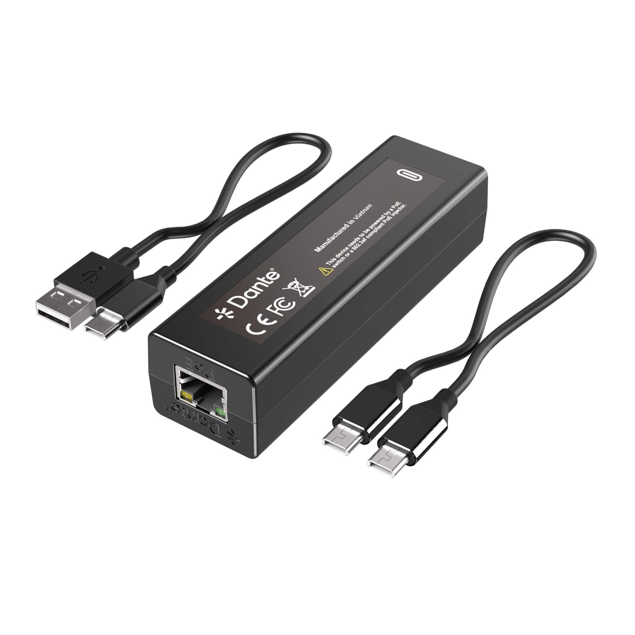 TiGHT AV AU-U22-DA - Dante 2x2 Channel USB 2.0 Adapter, bottom