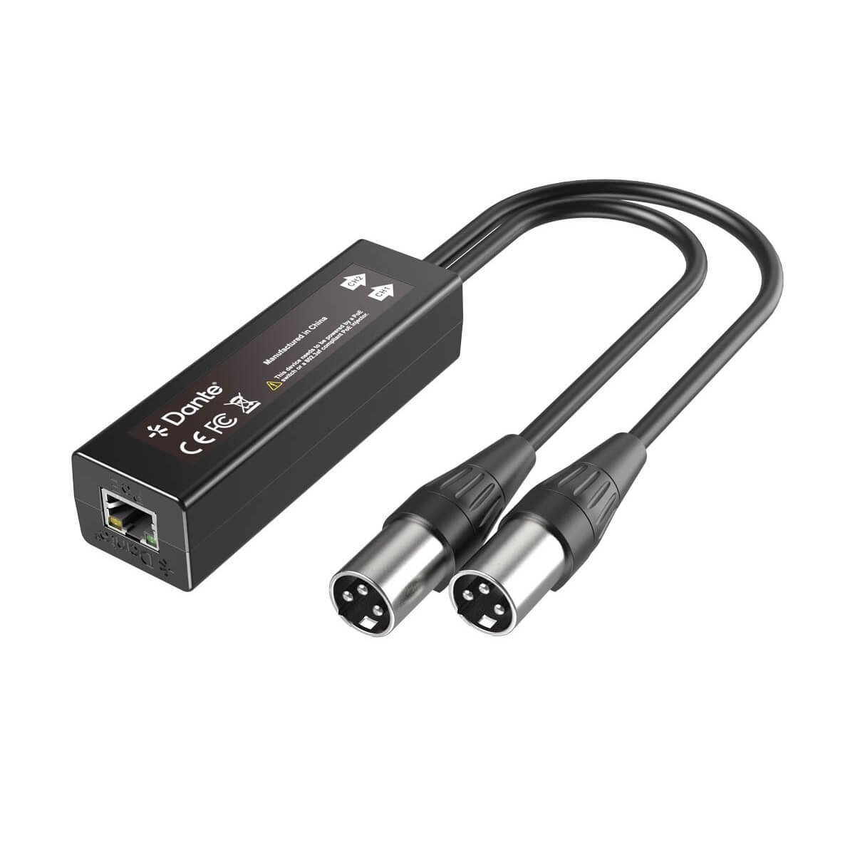 TiGHT AV AU-X2O-DA - Dante 2-Channel XLR Output Adapter, right