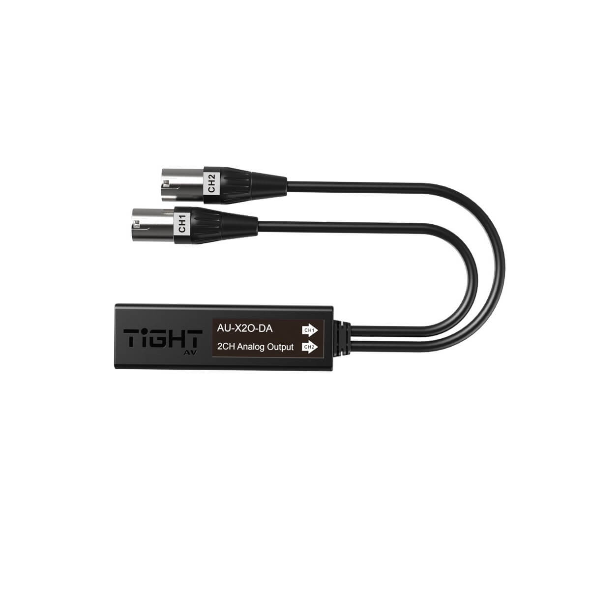 TiGHT AV AU-X2O-DA - Dante 2-Channel XLR Output Adapter, top