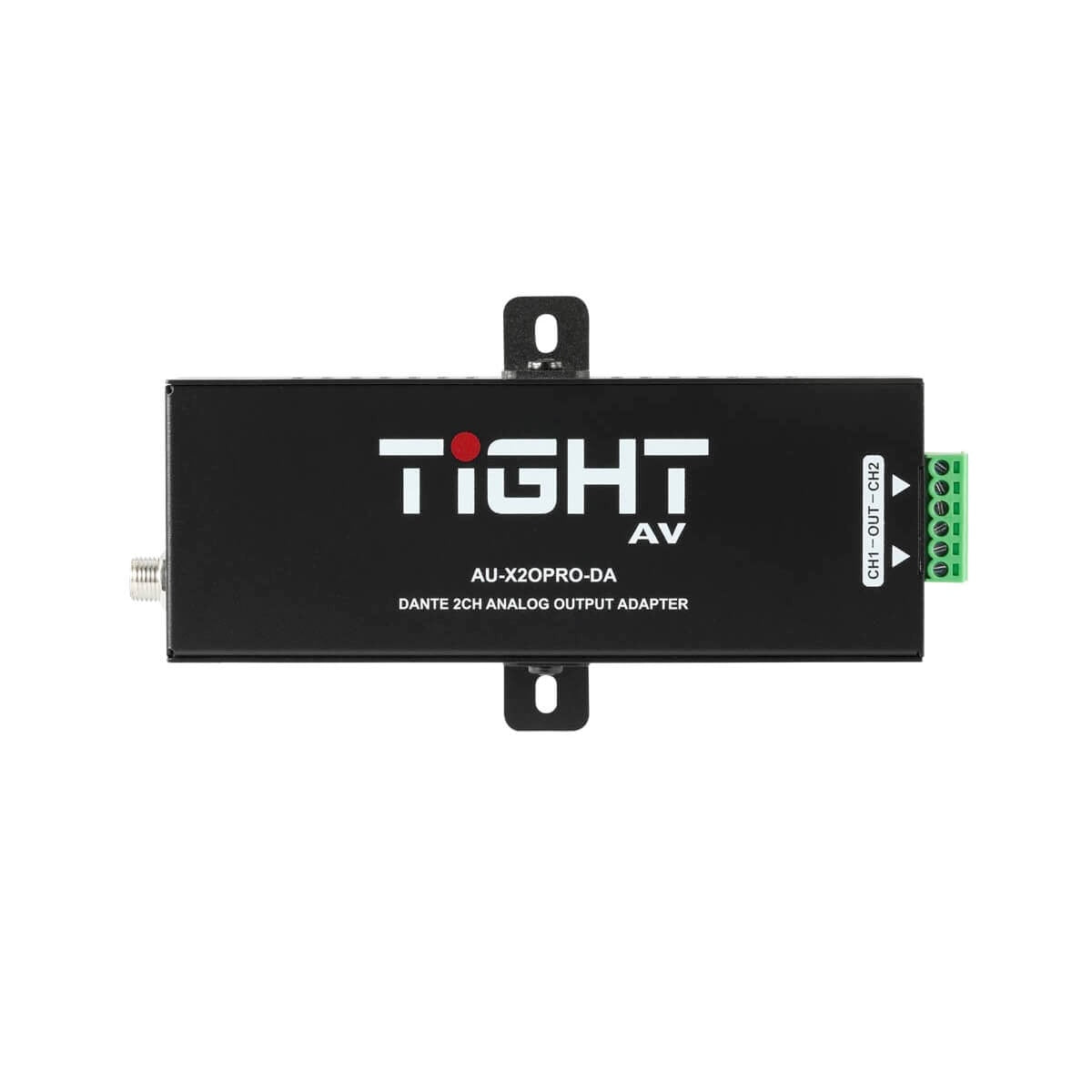 TiGHT AV AU-X2OPRO-DA - Dante 2-ch PRO Output Adapter with Output Gain, top