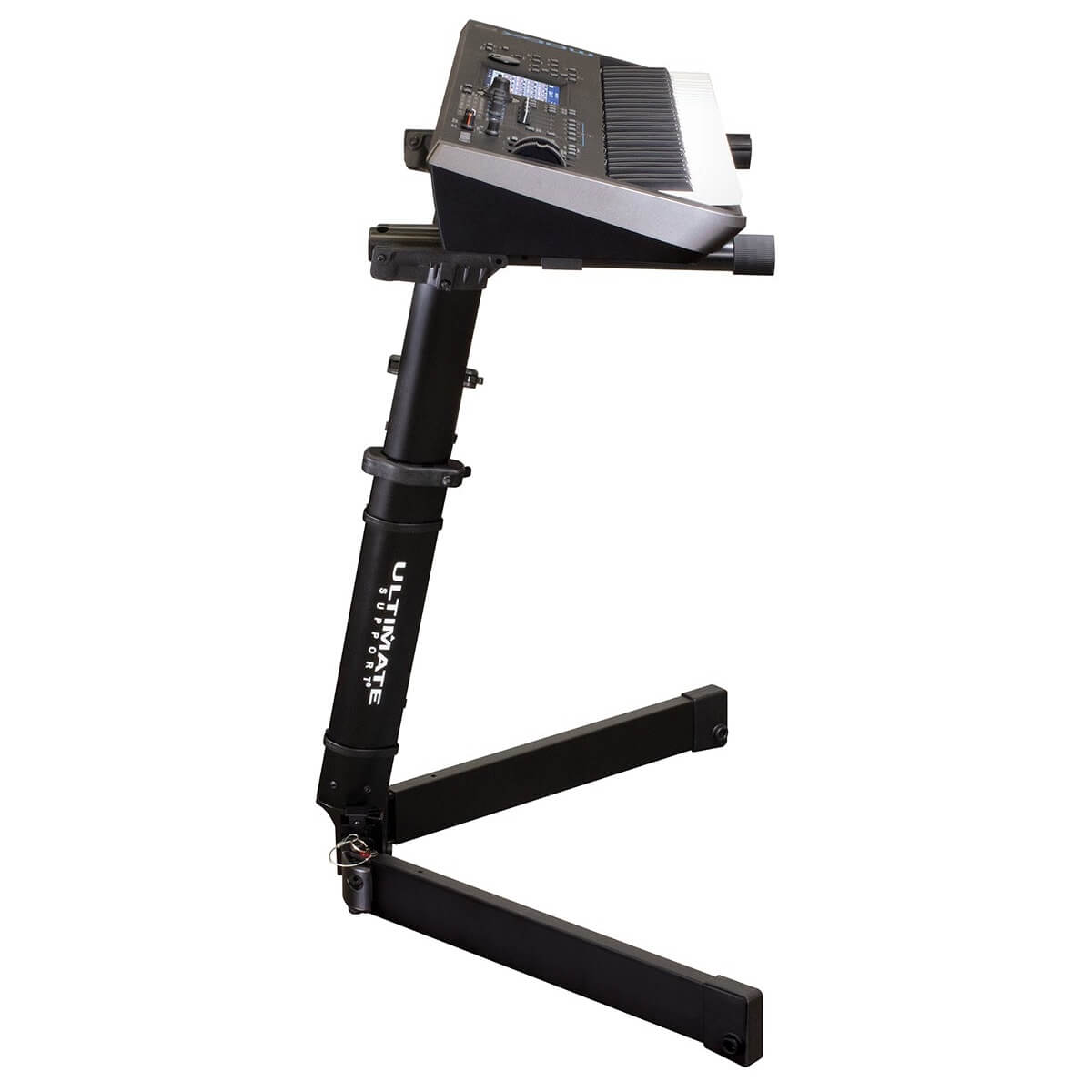 Ultimate Support VS-88B - V-Stand Pro Keyboard Stand, side with keyboard