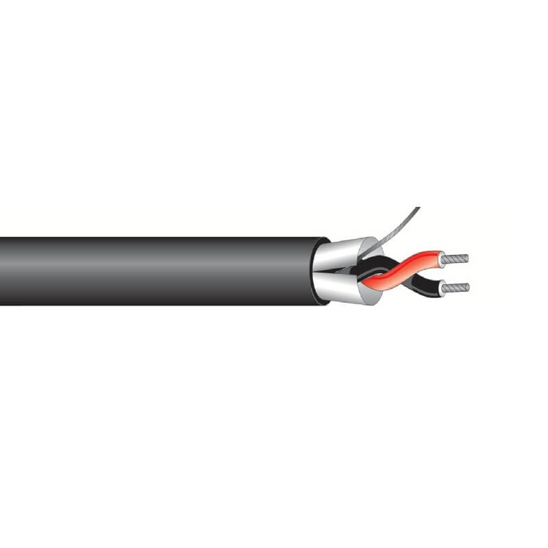 West Penn Wire 454 - 22/2 Bonded Shield Non-Plenum Bulk Mic Cable