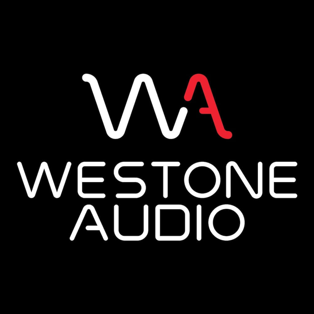 Westone Audio logo on black background