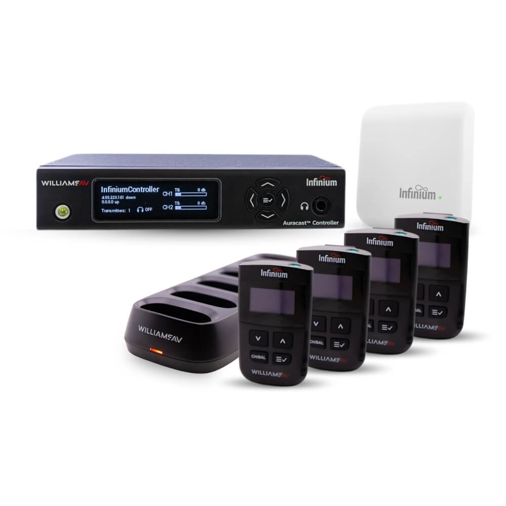 Williams AV SYS2 - Infinium Bluetooth Auracast System with 4 Receivers