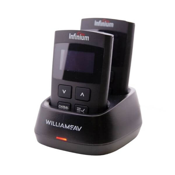 Williams AV CHG 003 - Infinium Auracast 2-Bay Charger, with receivers (not included)