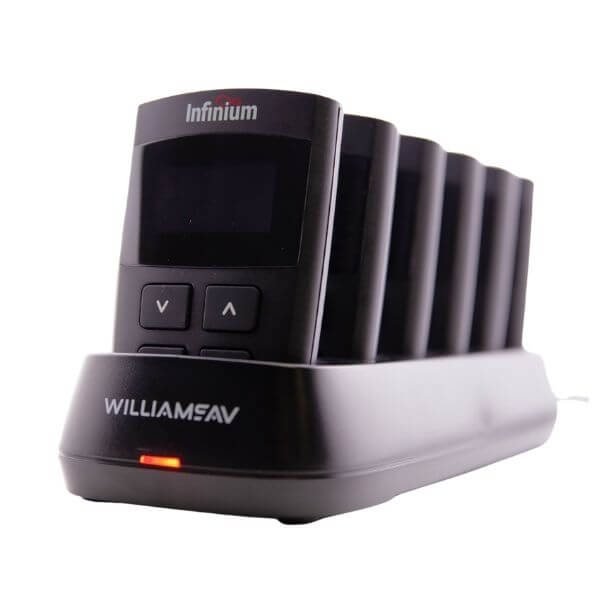 Williams AV CHG 004 - Infinium Auracast 6-Bay Charger, with receivers (not included)