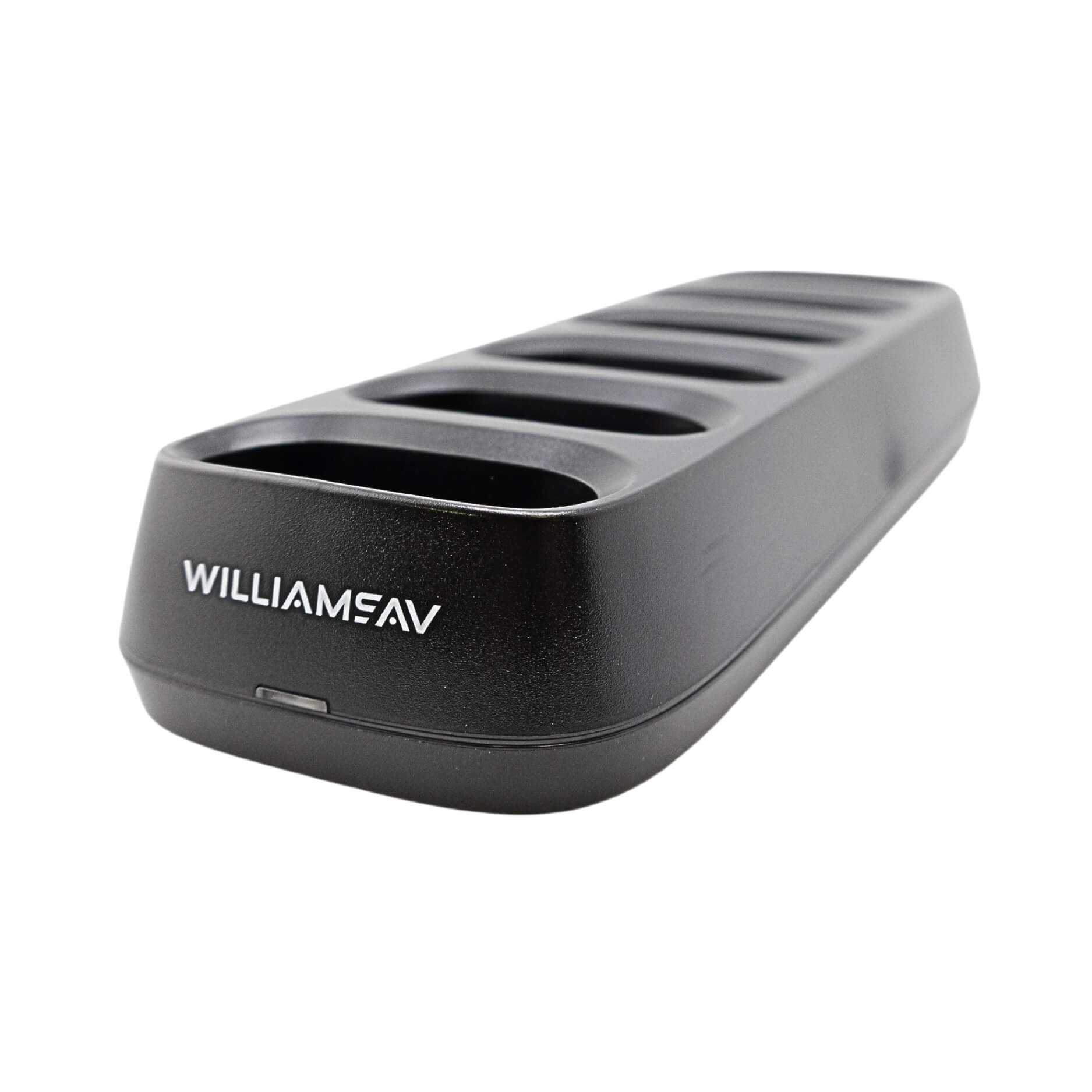 Williams AV CHG 004 - Infinium Auracast 6-Bay Charger, angled