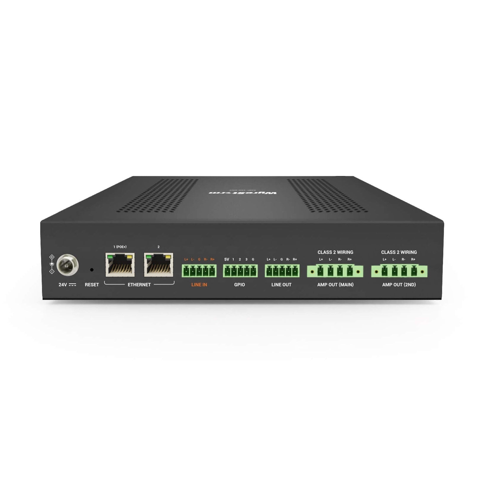 WyreStorm AMP-260-DNT - 100W, 2 or 4 Channel Dante Network Amplifier, rear