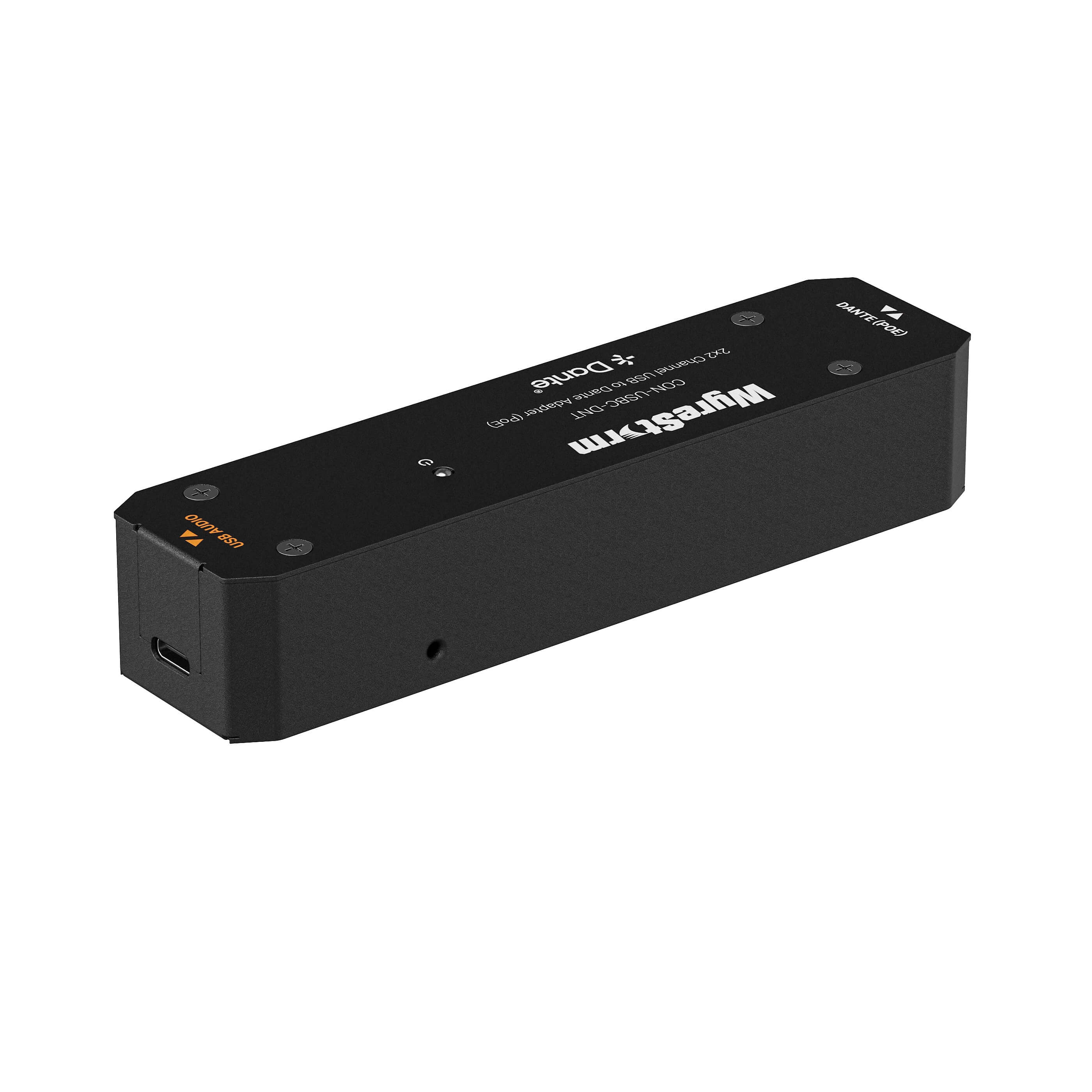 WyreStorm CON-USBC-DNT - 2×2 Channel USB to Dante/AES67 Audio Adapter, rear