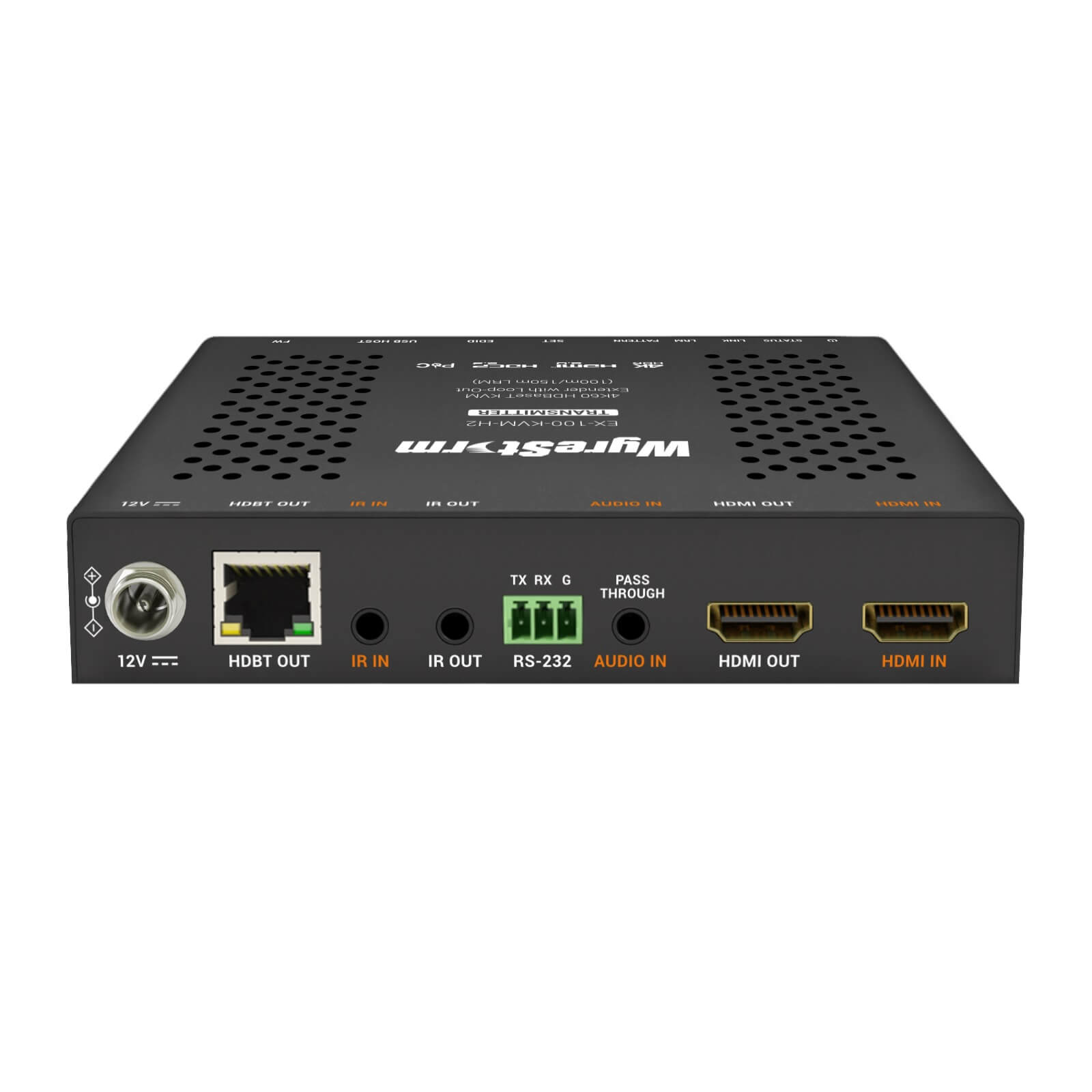 WyreStorm EX-100-KVM-H2 - 4K60 HDBaseT KVM Extender Set with Loop-Out, TX rear