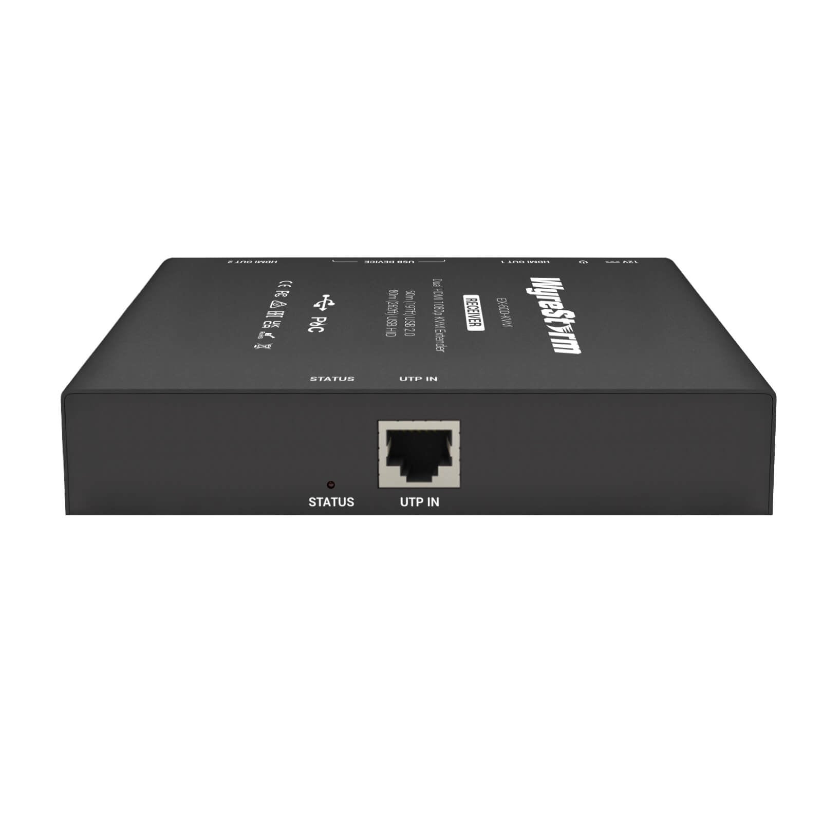 WyreStorm EX-60D-KVM - Dual HDMI 1080p KVM Extender Set over UTP, RX front