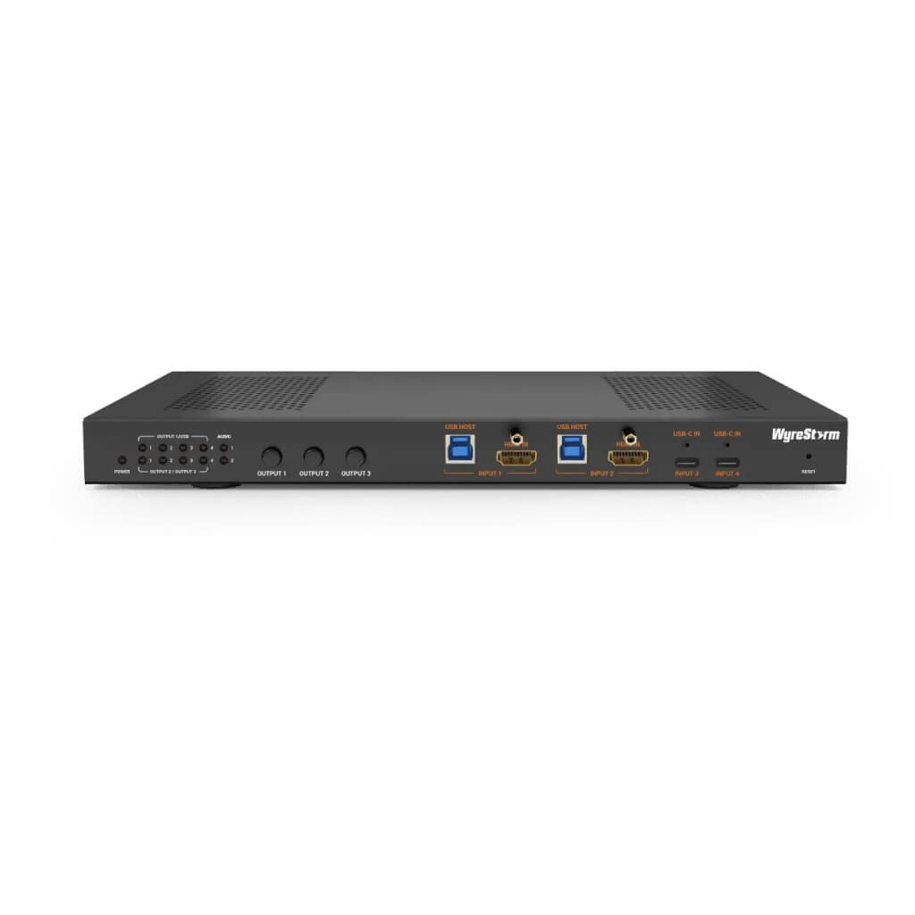 WyreStorm MX-0403-H3-MST - 4×3 Multi-Input Conference Room Switcher, front