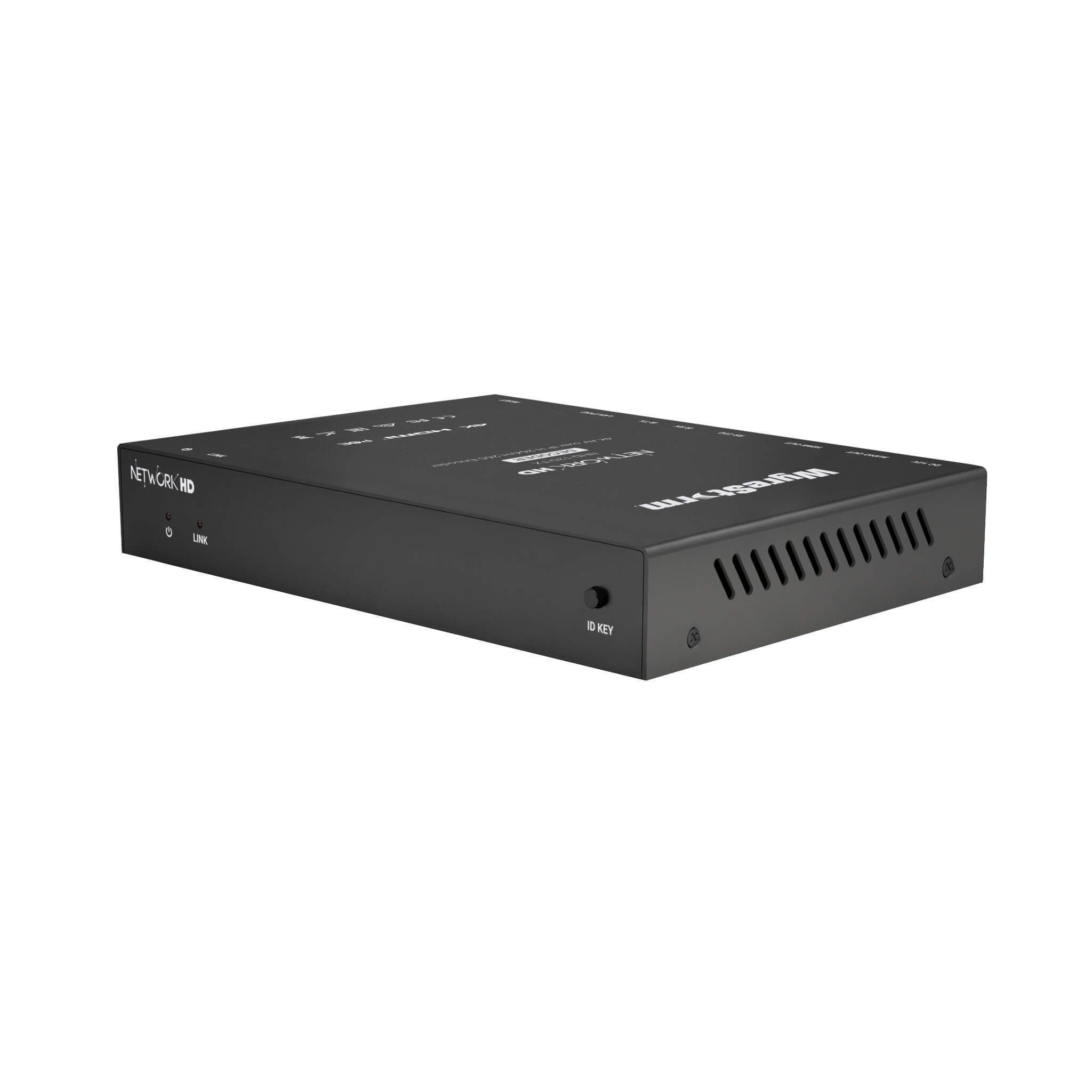 WyreStorm NHD-120-RX - 4K30Hz H.264/H.265 AVoIP Decoder, front angle