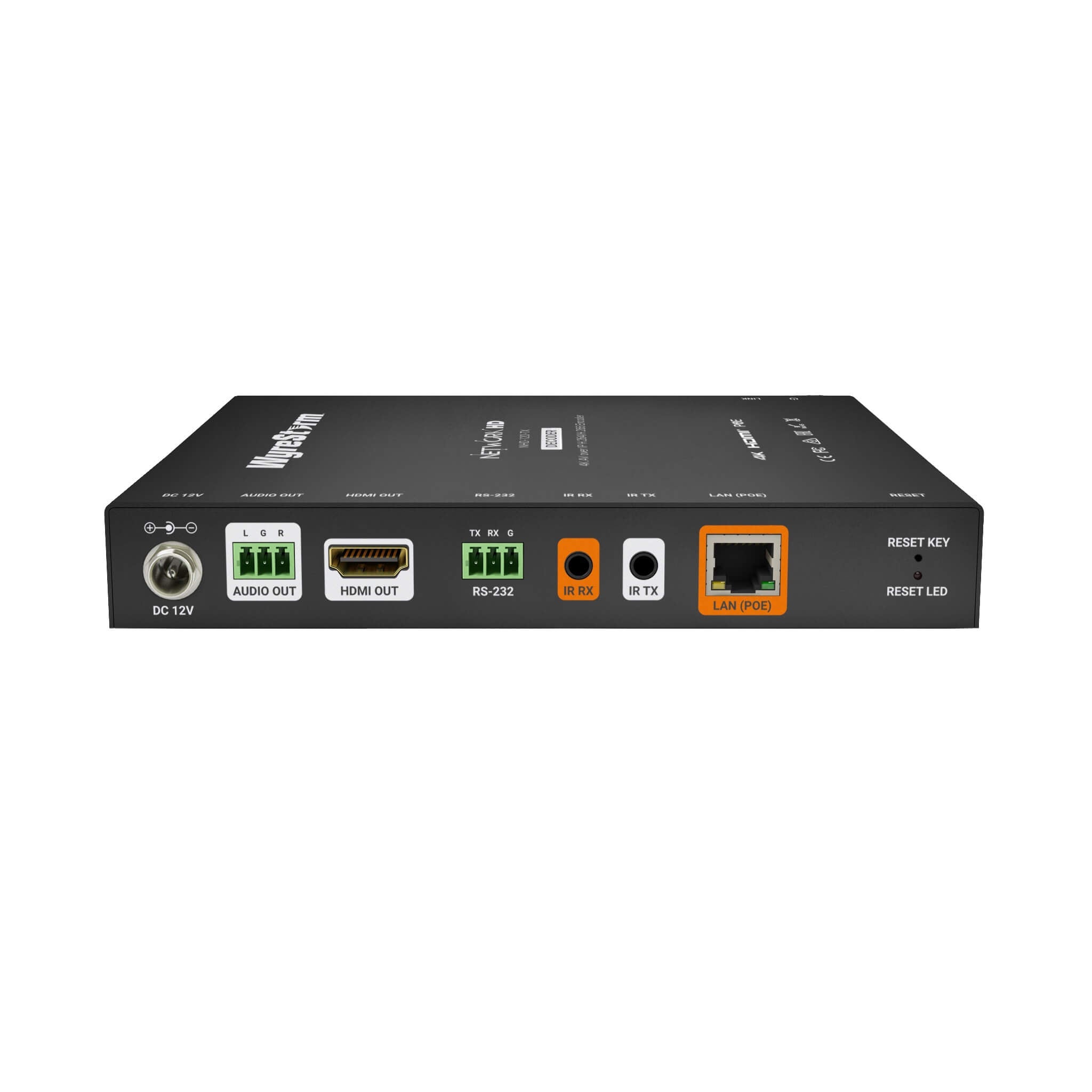 WyreStorm NHD-120-RX - 4K30Hz H.264/H.265 AVoIP Decoder, rear