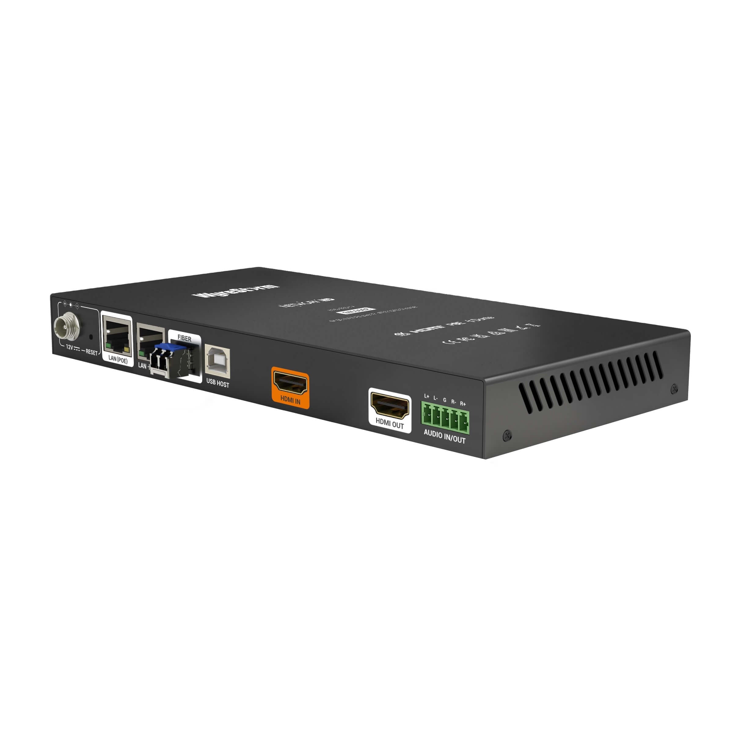 WyreStorm NHD-500-TX-V2 - 4K60 4:4:4 AVoIP JPEG 2000 Encoder, rear angle
