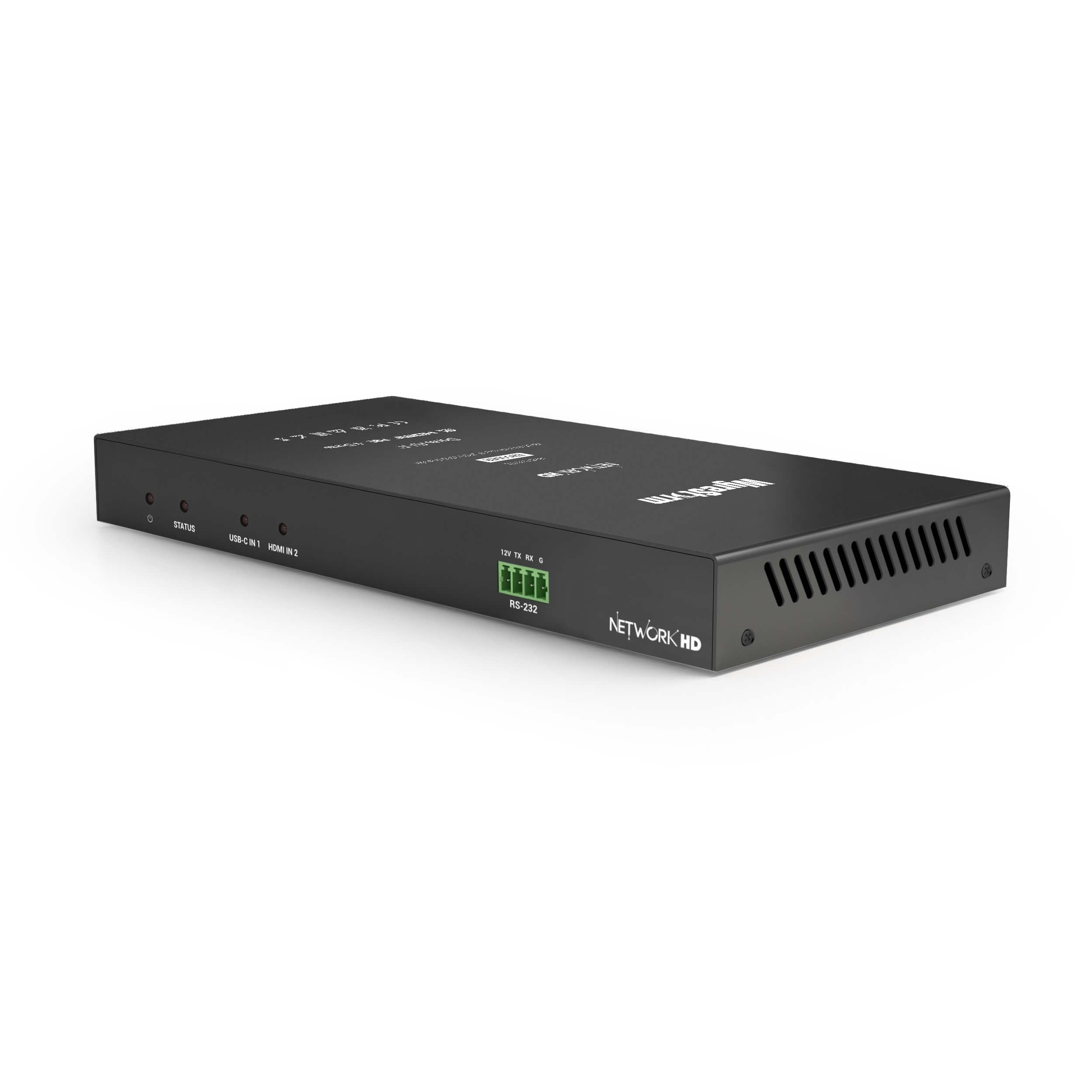 WyreStorm NHD-510-TX - 4K60 AV over IP JPEG 2000 Encoder with USB-C, front angle