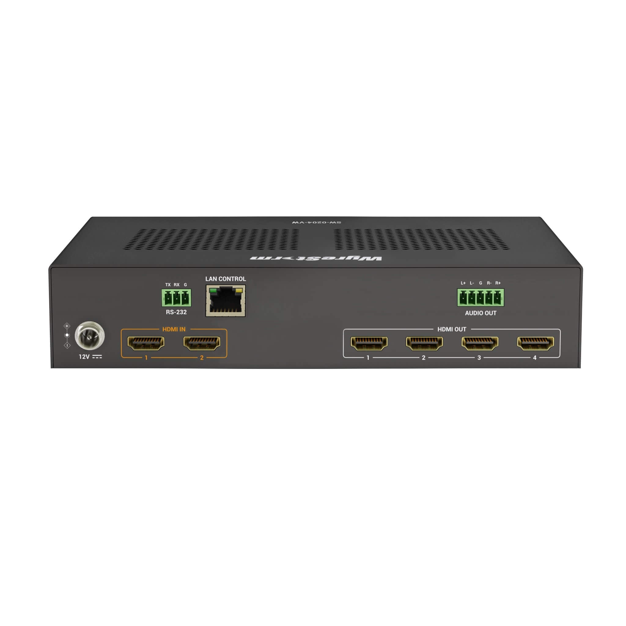 WyreStorm SW-0204-VW - 4K60Hz 4-Output Video Wall Processor, rear