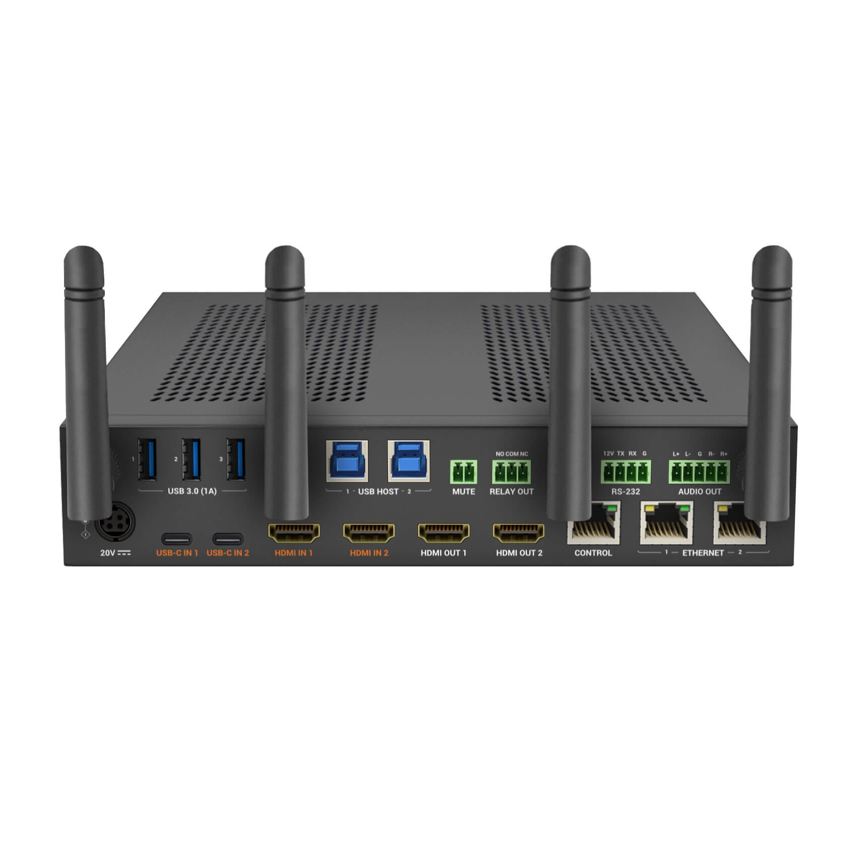 WyreStorm SW-640L-TX-W - 4-Input 4K60Hz Presentation Switcher, rear