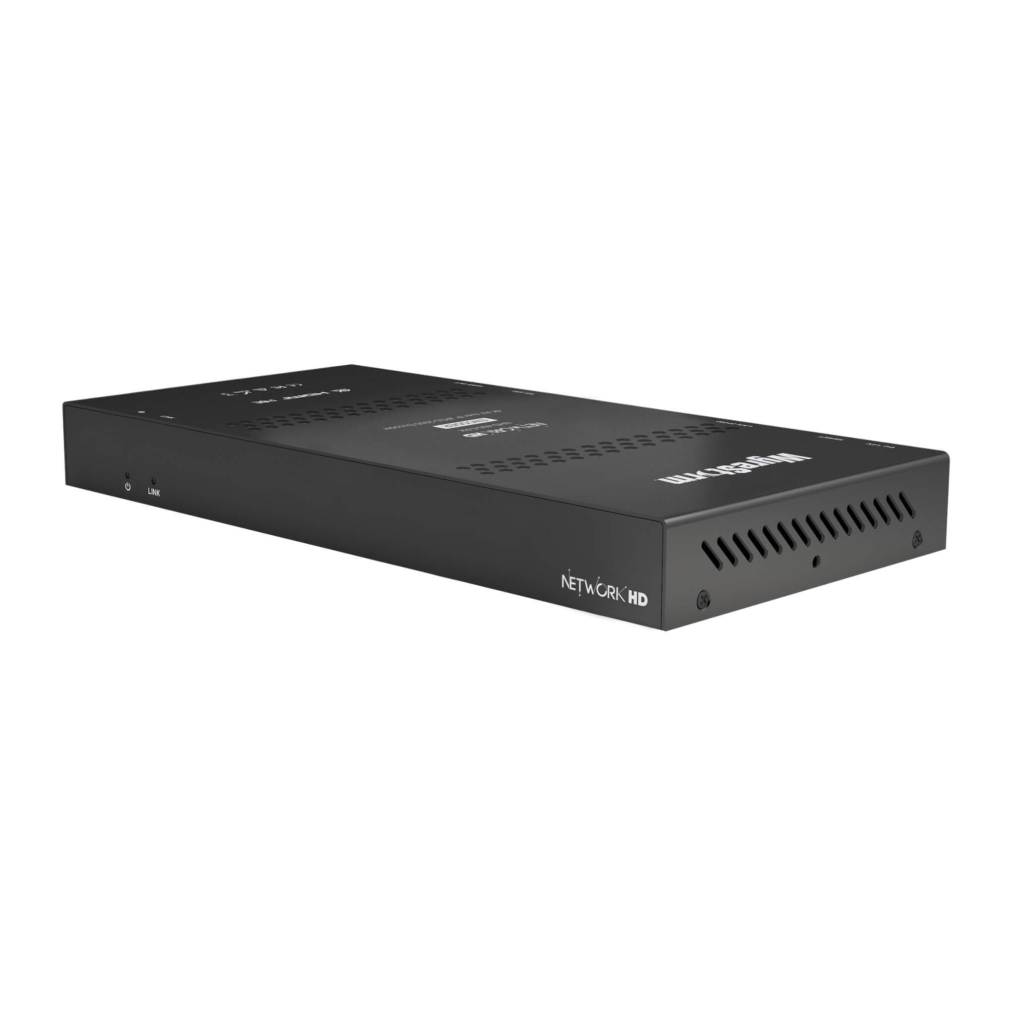 WyreStorm NHD-400-E-RX - 4K HDR AV over IP JPEG 2000 Decoder, front angle