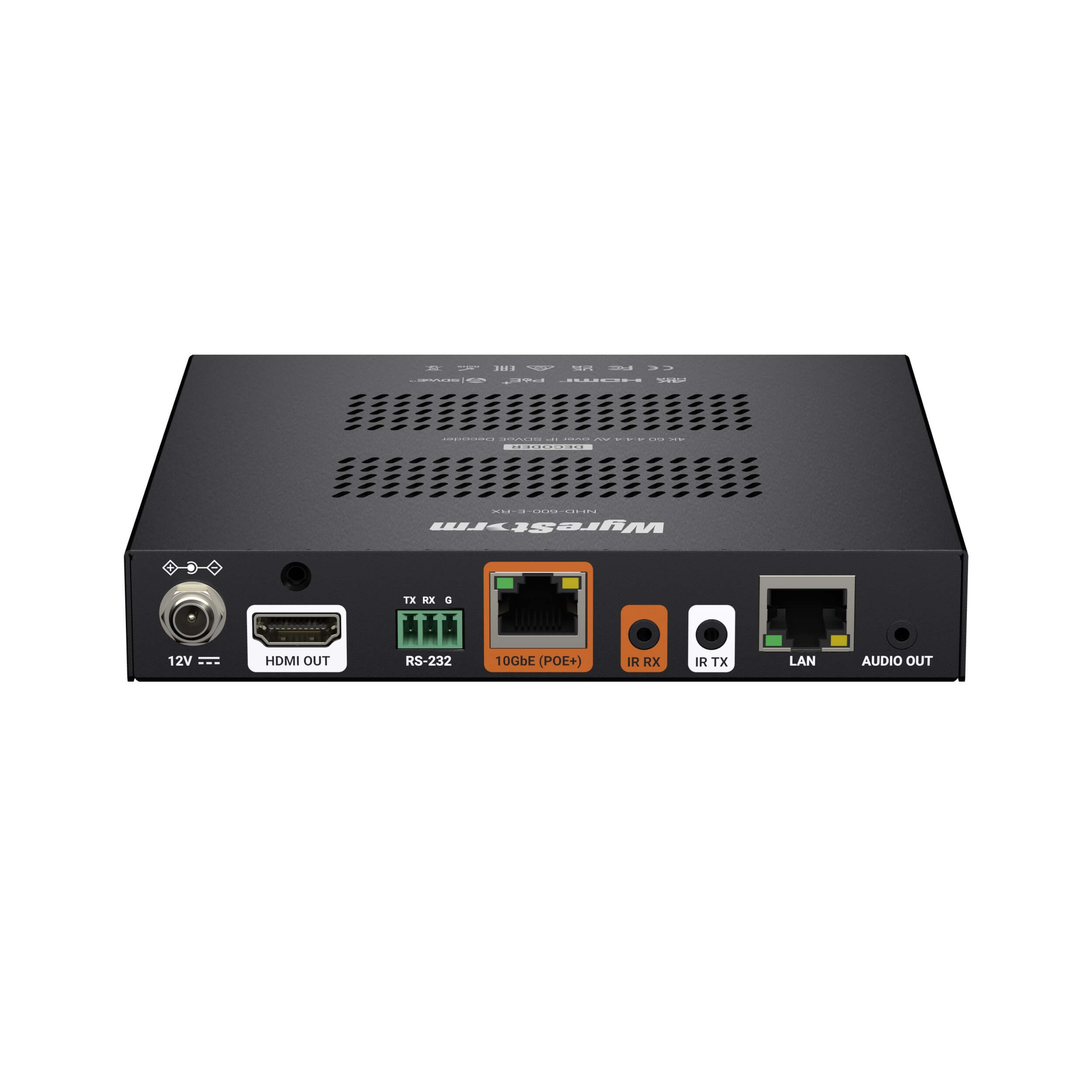 WyreStorm NHD-600-E-RX - 4K60 4:4:4 10GbE SDVoE AVoIP Decoder, rear
